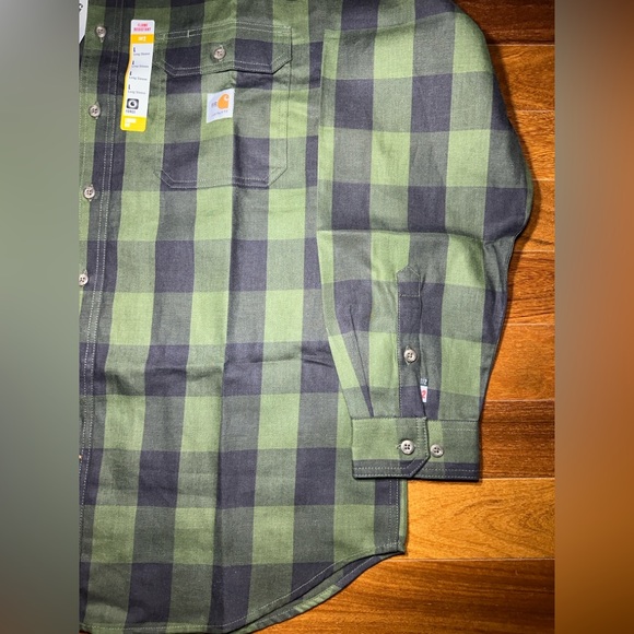 Carhartt Force FR Flame Resistant Work Shirt, NWT - Men's - 104507, Basil - Picture 3 of 5
